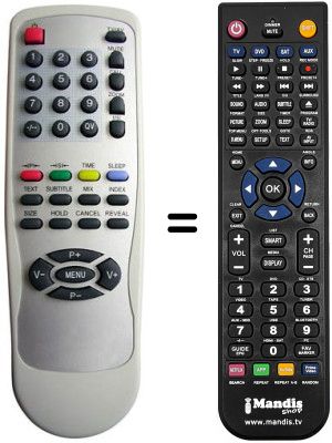Replacement remote control Wegavox WJF1456